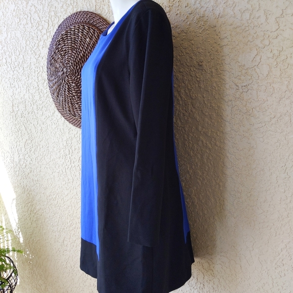 Trina Turk Cubanist Colorblock Blue Dress Long - Picture 7 of 7